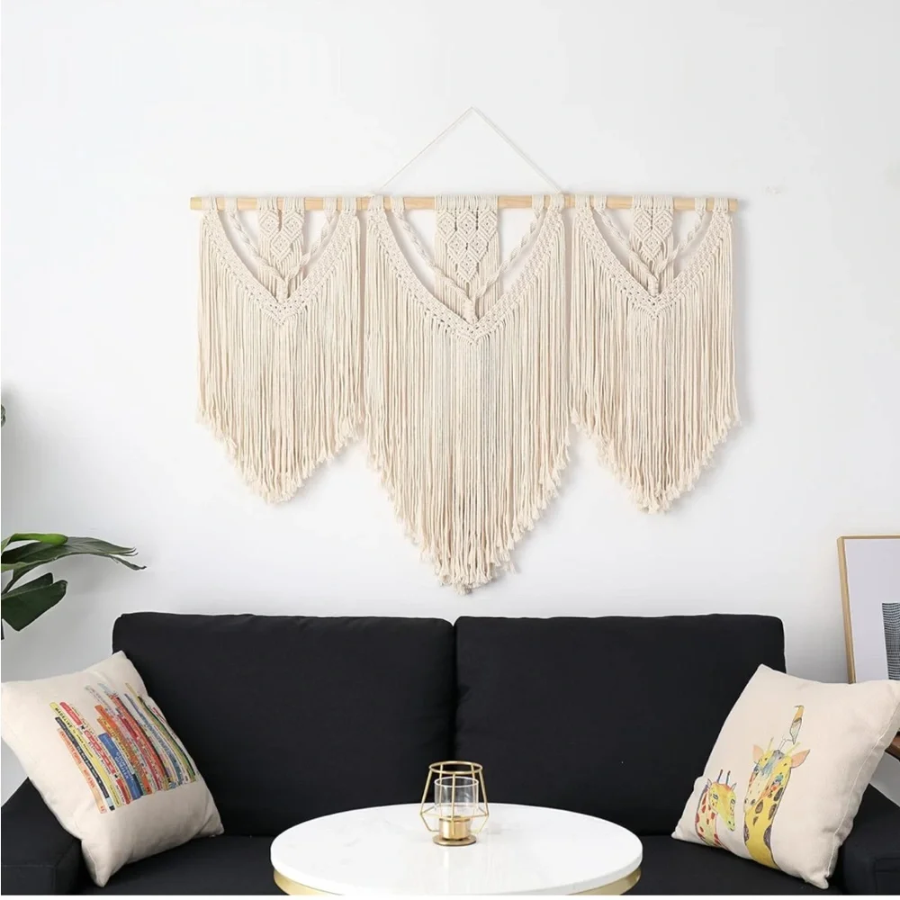 Amazon Cream Macrame Wall Tapestry - Picture 4 of 7